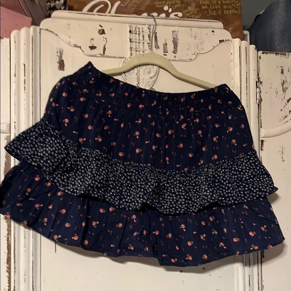 Floral Navy Skirt